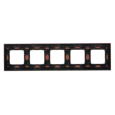 SIMON 54 NATURE WMDZ-0150xS-087 Ramka 5-krotna Nature-Drewno, CZARNY ORZECH, IP20/IP44. (IP44-należy DRN5/87 KONTAKT (DRN5/87)