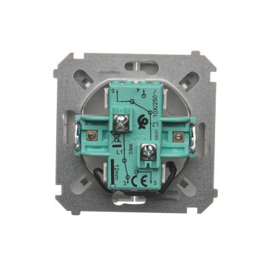 Simon Basic Łącznik schodowy podwójny z podświetleniem LED 10A 250V zaciski śrubowe srebrny mat BMW6/2L.01/43 KONTAKT (BMW6/2L.01/43)