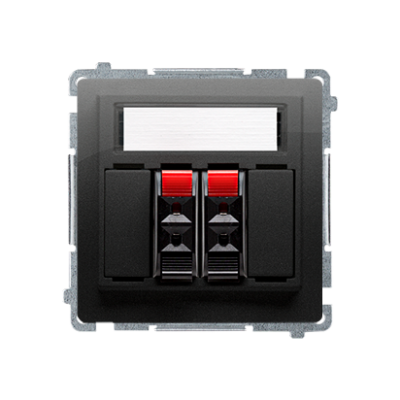SIMON BASIC WMUG-02000x-Y011 Gniazdo głośnikowe 2-krotne z polem opisowym (moduł). Przekrój przew.dl BMGL3.01/49 KONTAKT (BMGL3.01/49)