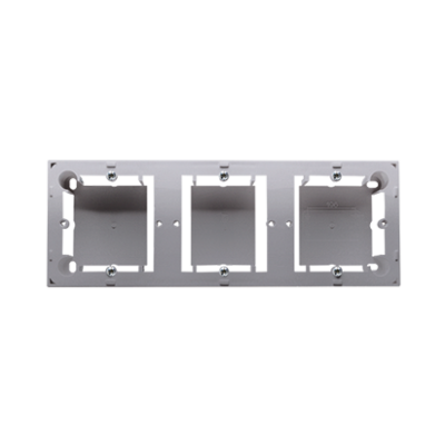puszki instal. Puszka natynkowa płytka (31mm) potrójna stal inox MPN3/21 KONTAKT (MPN3/21)