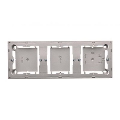 puszki instal. Puszka natynkowa płytka (31mm) potrójna stal inox MPN3/21 KONTAKT (MPN3/21)