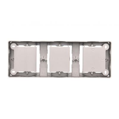 puszki instal. Puszka natynkowa płytka (31mm) potrójna stal inox MPN3/21 KONTAKT (MPN3/21)