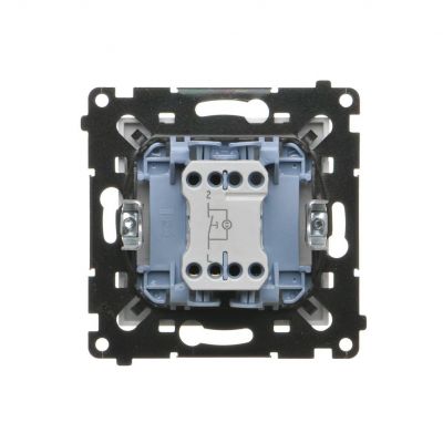 Simon 55 Przycisk zwierny pojedynczy zwierny z podświetleniem LED szybkozłączka Biały mat TP1L.01/111 KONTAKT (TP1L.01/111)