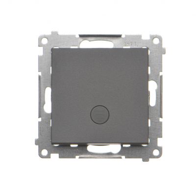 Simon 55 Przycisk zwierny pojedynczy zwierny z podświetleniem LED szybkozłączka Grafitowy mat TP1L.01/116 KONTAKT (TP1L.01/116)