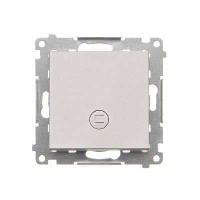 Simon 55 Przycisk zwierny pojedynczy zwierny z podświetleniem LED szybkozłączka Aluminium mat TP1L.01/143 KONTAKT (TP1L.01/143)