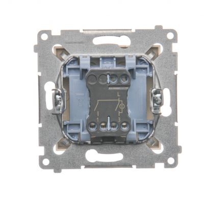 Simon 54 Łącznik świecznikowy z podświetleniem LED i do wersji IP44 16A 250V zaciski śrubowe kremowy *Posiada wkładkę DU1W DW5ABL.01/41 KONTAKT (DW5ABL.01/41)