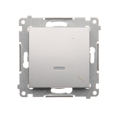 Simon 54 Łącznik schodowy z podświetleniem LED 16A 250V zaciski śrubowe srebrny mat DW6AL.01/43 KONTAKT (DW6AL.01/43)