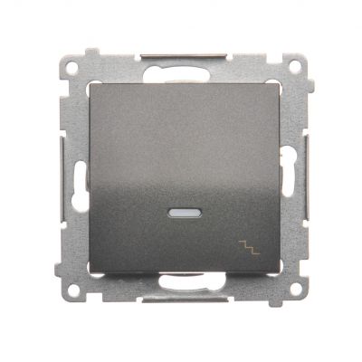 Łącznik schodowy z podświetleniem LED (moduł) 16AX, 250V~, zaciski śrubowe; antracyt (met.) DW6AL.01/48 KONTAKT (DW6AL.01/48)