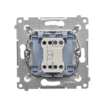 Simon 54 Przycisk pojedynczy zwierny z podświetleniem LED bez piktogramu 10A 250V szybkozłączka biały DP1L.01/11 KONTAKT (DP1L.01/11)