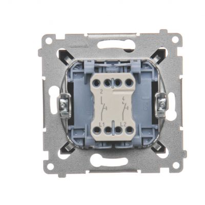 Simon 54 Przycisk podwójny zwierny bez piktogramu 10A 250V szybkozłączka antracyt DP2.01/48 KONTAKT (DP2.01/48)