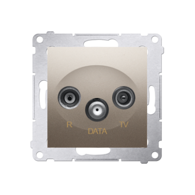Simon 54 Gniazdo R-TV-DATA złoty mat DAD.01/44 KONTAKT (DAD.01/44)
