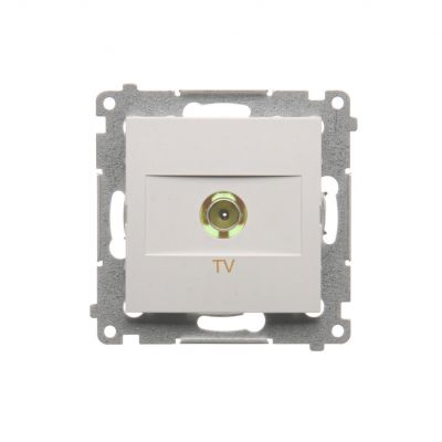 Simon 54 Gniazdo antenowe TV pojedyncze . Do instalacji indywidualnych biały DAK1.01/11 KONTAKT (DAK1.01/11)