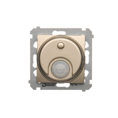 Simon 54 Łącznik z czujnikiem ruchu 20-500 W złoty mat DCR10T.01/44 KONTAKT (DCR10T.01/44)