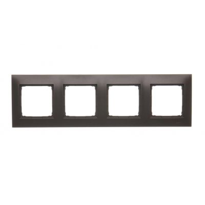 Simon 54 Premium Ramka 4-krotna PREMIUM IP20 / IP44 brąz mat DR4/46 KONTAKT (DR4/46)