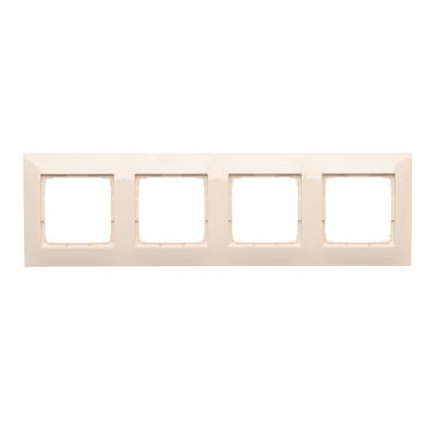 Simon 54 Premium Ramka 4-krotna PREMIUM do puszek karton-gips IP20 / IP44 kremowy DRK4/41 KONTAKT (DRK4/41)