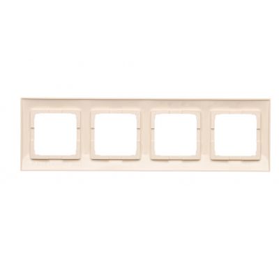 Simon 54 Premium Ramka 4-krotna PREMIUM do puszek karton-gips IP20 / IP44 kremowy DRK4/41 KONTAKT (DRK4/41)
