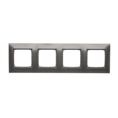 Simon 54 Premium Ramka 4-krotna PREMIUM do puszek karton-gips IP20 / IP44 antracyt DRK4/48 KONTAKT (DRK4/48)