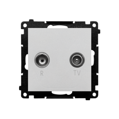 Simon 55 Gniazdo antenowe R-TV przelotowe 10dB 1x Wejście: 5÷862 MHz Aluminium mat TAP10.01/143 KONTAKT (TAP10.01/143)