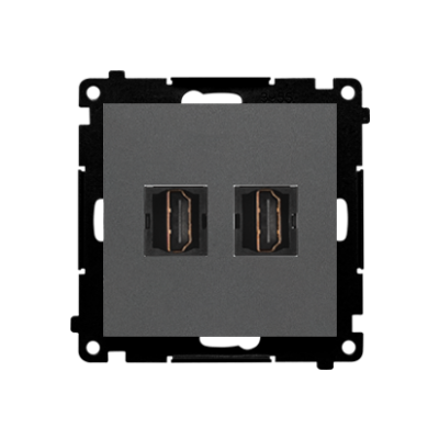 Simon 55 Gniazdo HDMI podwójne Grafitowy mat TGHDMI2.01/116 KONTAKT (TGHDMI2.01/116)