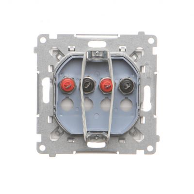 Simon 55 Gniazdo głośnikowe podwójne 2-krotne Przekrój przewodów dla wejścia i wyjścia 2,5 mm2 Aluminium mat TGL2.01/143 KONTAKT (TGL2.01/143)