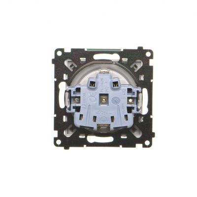 Simon 55 Gniazdo Schuko z przesłonami szybkozłączka Jasnoszary mat TGSZ1CZ.01/114 KONTAKT (TGSZ1CZ.01/114)
