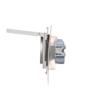 Simon 55 Gniazdo wtyczkowe do wersji IP44 z uszczelką szybkozłączka Klapka W kolorze pokrywy Aluminium mat TGZ1BCZ.01/143 KONTAKT (TGZ1BCZ.01/143)