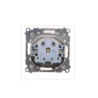Simon 55 Gniazdo wtyczkowe do wersji IP44 z uszczelką szybkozłączka Klapka W kolorze pokrywy Aluminium mat TGZ1BCZ.01/143 KONTAKT (TGZ1BCZ.01/143)