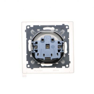 Simon 55 Gniazdo wtyczkowe do wersji IP44 z uszczelką szybkozłączka KlapkaW kolorze pokrywy Biały mat TGZ1BCZ.01/111 KONTAKT (TGZ1BCZ.01/111)