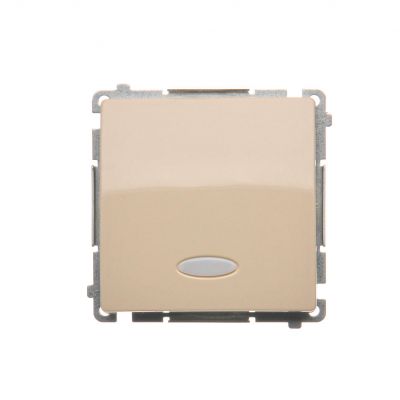 Simon Basic Łącznik pojedynczy jednobiegunowy z podświetleniem LED szybkozłączka beż BMW1L.01/12 KONTAKT (BMW1L.01/12)