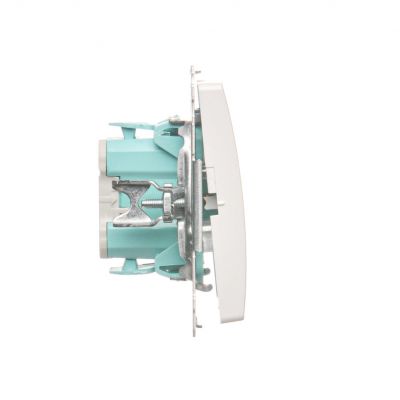 Simon Basic Łącznik pojedynczy jednobiegunowy z sygnalizacją załączenia szybkozłączka biały BMW1ZL.01/11 KONTAKT (BMW1ZL.01/11)