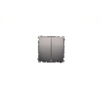 Simon Basic Łącznik świecznikowy z podświetleniem LED 10A 250V szybkozłączka stal inox BMW5L.01/21 KONTAKT (BMW5L.01/21)