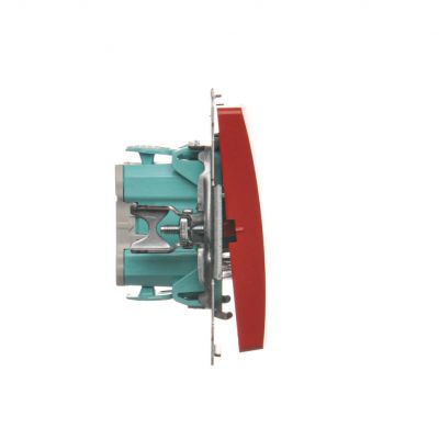 Simon Basic Łącznik schodowy 10A 250V szybkozłączka czerwony BMW6.01/22 KONTAKT (BMW6.01/22)