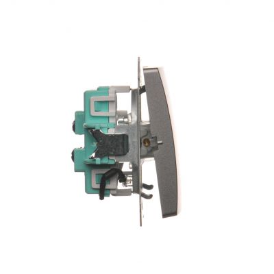 Simon Basic Łącznik schodowy podwójny z podświetleniem LED 10A 250V zaciski śrubowe stal inox BMW6/2L.01/21 KONTAKT (BMW6/2L.01/21)