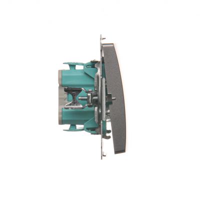 Simon Basic Przycisk światło 10A 250V szybkozłączka stal inox BMS1.01/21 KONTAKT (BMS1.01/21)