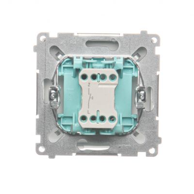 Simon Basic Przycisk pojedynczy zwierny bez piktogramu 10A 250V szybkozłączka biały BMP1.01/11 KONTAKT (BMP1.01/11)