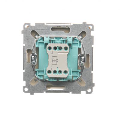 Simon Basic Przycisk pojedynczy zwierny bez piktogramu z podświetleniem LED 10A 250V szybkozłączka beż BMP1L.01/12 KONTAKT (BMP1L.01/12)