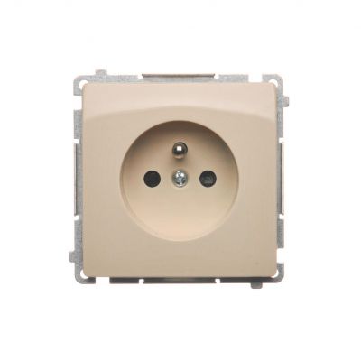 Simon Basic Gniazdo wtyczkowe z uziemieniem z przesłonami torów prądowych 16A 250V zaciski śrubowe beż BMGZ1Z.01/12 BMGZ1z.01/12 KONTAKT (BMGZ1z.01/12)