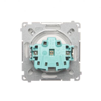 Simon Basic Gniazdo wtyczkowe z uziemieniem z przesłonami torów prądowych bryzgoszczelne IP44 16A 250V zaciski śrubowe biały BMGZ1BZ.01/11 BMGZ1Bz.01/11 KONTAKT (BMGZ1Bz.01/11)