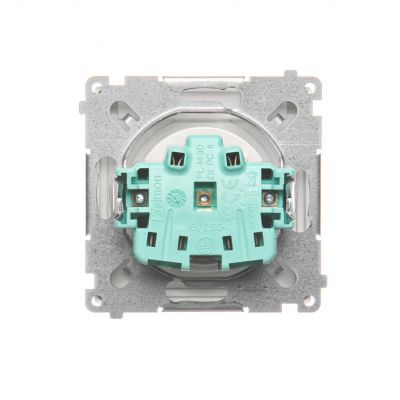 Simon Basic Gniazdo wtyczkowe z uziemieniem z przesł. torów prądowych bryzgoszczelne IP44 16A 250V zaciski śrubowe klapka transp. biały BMGZ1BZ.01/11A BMGZ1Bz.01/11a KONTAKT (BMGZ1Bz.01/11a)