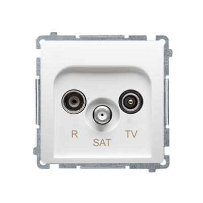 Simon Basic Gniazdo antenowe R-TV-SAT końcowe *Może być użyte jako gniazdo zakończeniowe do gniazd przelotowych R-TV-SAT BMZAR-SAT1.3/1.01/11 KONTAKT (BMZAR-SAT1.3/1.01/11)