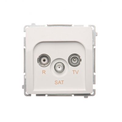 Simon Basic Gniazdo antenowe R-TV-SAT końcowe *Może być użyte jako gniazdo zakończeniowe do gniazd przelotowych R-TV-SAT BMZAR-SAT1.3/1.01/11 KONTAKT (BMZAR-SAT1.3/1.01/11)