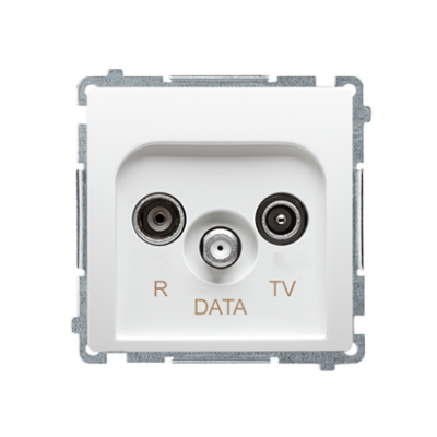 Simon Basic Gniazdo antenowe R-TV-DATA . 1x wejście: 5–862 MHz biały BMAD.01/11 KONTAKT (BMAD.01/11)