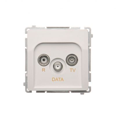 Simon Basic Gniazdo antenowe R-TV-DATA . 1x wejście: 5–862 MHz biały BMAD.01/11 KONTAKT (BMAD.01/11)