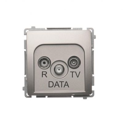 Simon Basic Gniazdo antenowe R-TV-DATA . 1x wejście: 5–862 MHz satynowy BMAD.01/29 KONTAKT (BMAD.01/29)