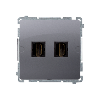 Simon Basic Gniazdo HDMI podwójne stal inox BMGHDMI2.01/21 KONTAKT (BMGHDMI2.01/21)