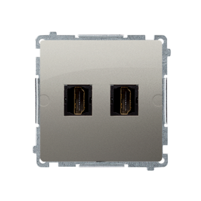 Simon Basic Gniazdo HDMI podwójne satynowy BMGHDMI2.01/29 KONTAKT (BMGHDMI2.01/29)