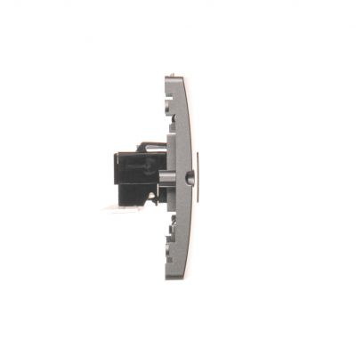 Simon Basic Gniazdo telefoniczne RJ12 . Montaż gniazda na wkręty do puszki stal inox BMT1.02/21 KONTAKT (BMT1.02/21)