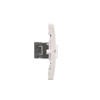 Simon Basic Gniazdo komputerowe RJ45 pojedyncze kategoria 5e . Montaż gniazda na wkręty do puszki biały BMF51.02/11 KONTAKT (BMF51.02/11)