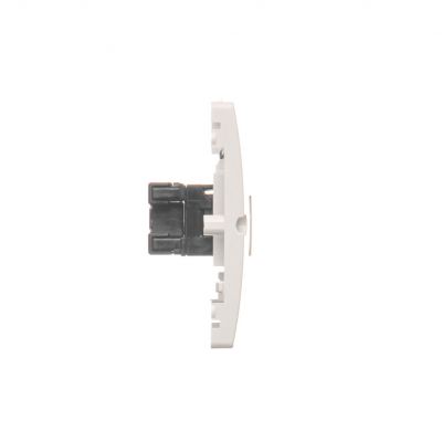 Simon Basic Gniazdo komputerowe RJ45 podwójne kategoria 5e . Montaż gniazda na wkręty do puszki biały BMF52.02/11 KONTAKT (BMF52.02/11)