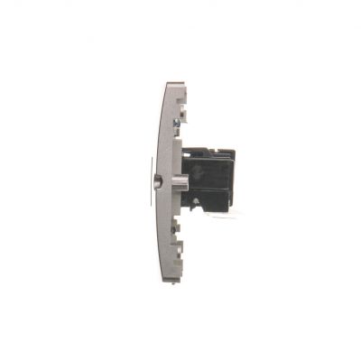 Simon Basic Gniazdo komputerowe RJ45 kat.5e + telefoniczne RJ11 . Montaż gniazda na wkręty do puszki stal inox BMF5T.02/21 KONTAKT (BMF5T.02/21)